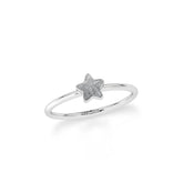 meteorite stackable bezel-set ring