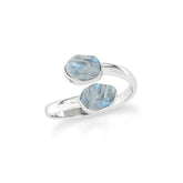 rainbow moonstone bezel-set ring