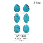 turquoise cab earrings