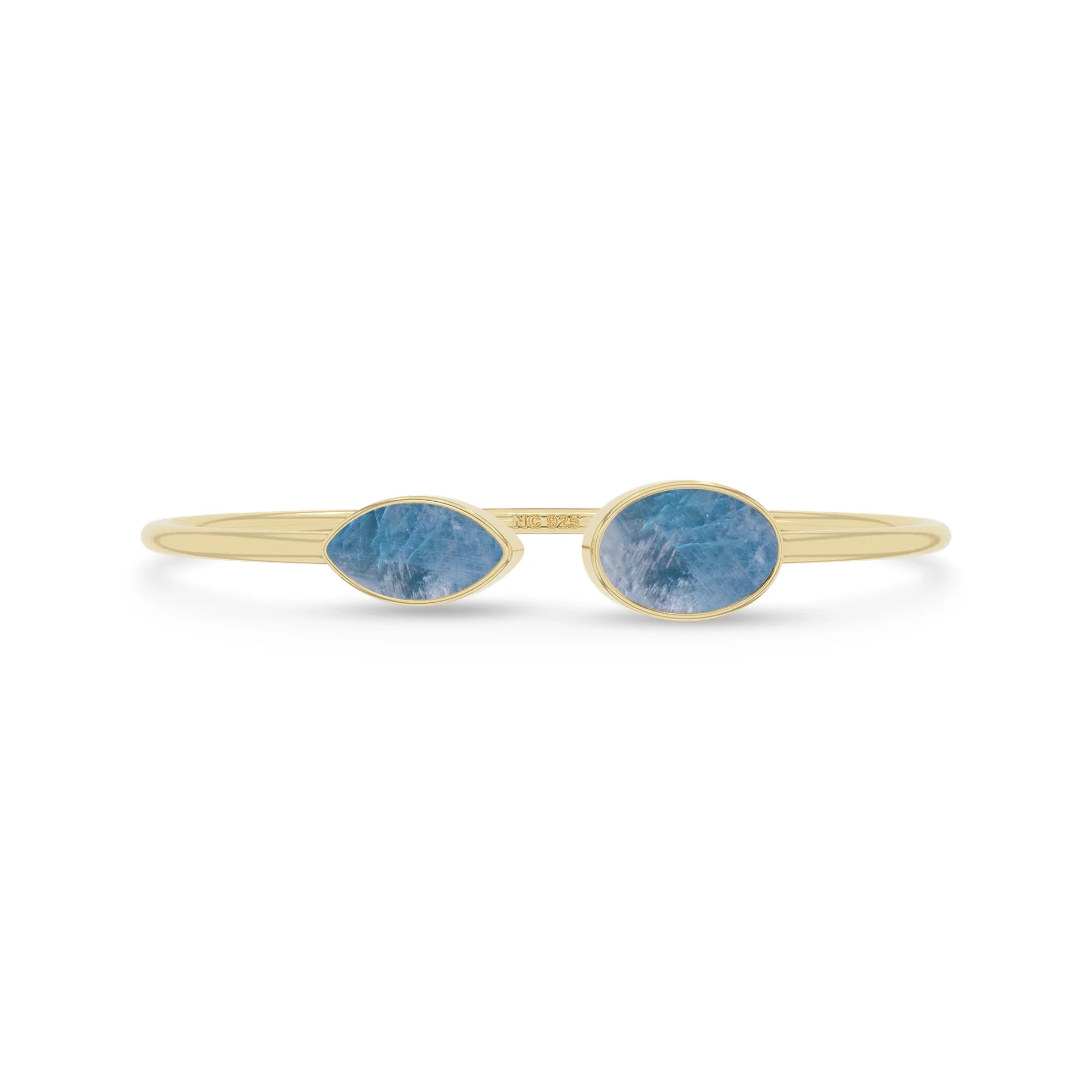 blue moonstone cab bracelet