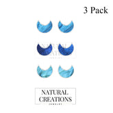 labradorite slice earrings