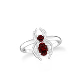 garnet prong-set ring