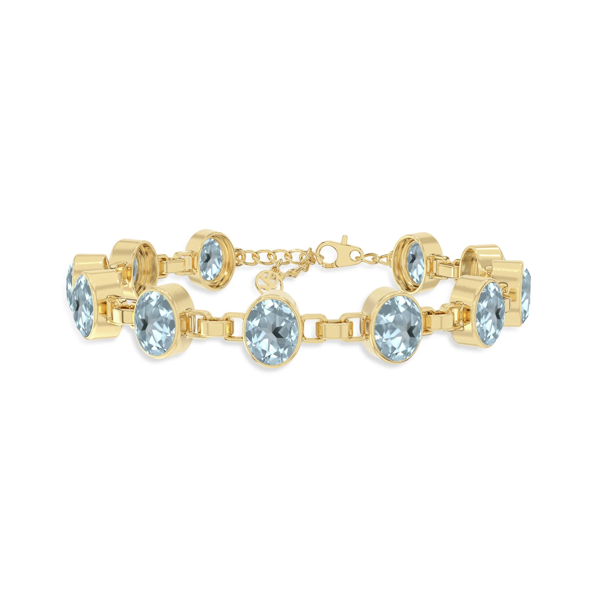 aquamarine chain bracelet