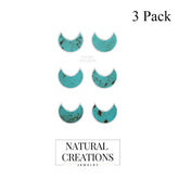 turquoise slice earrings