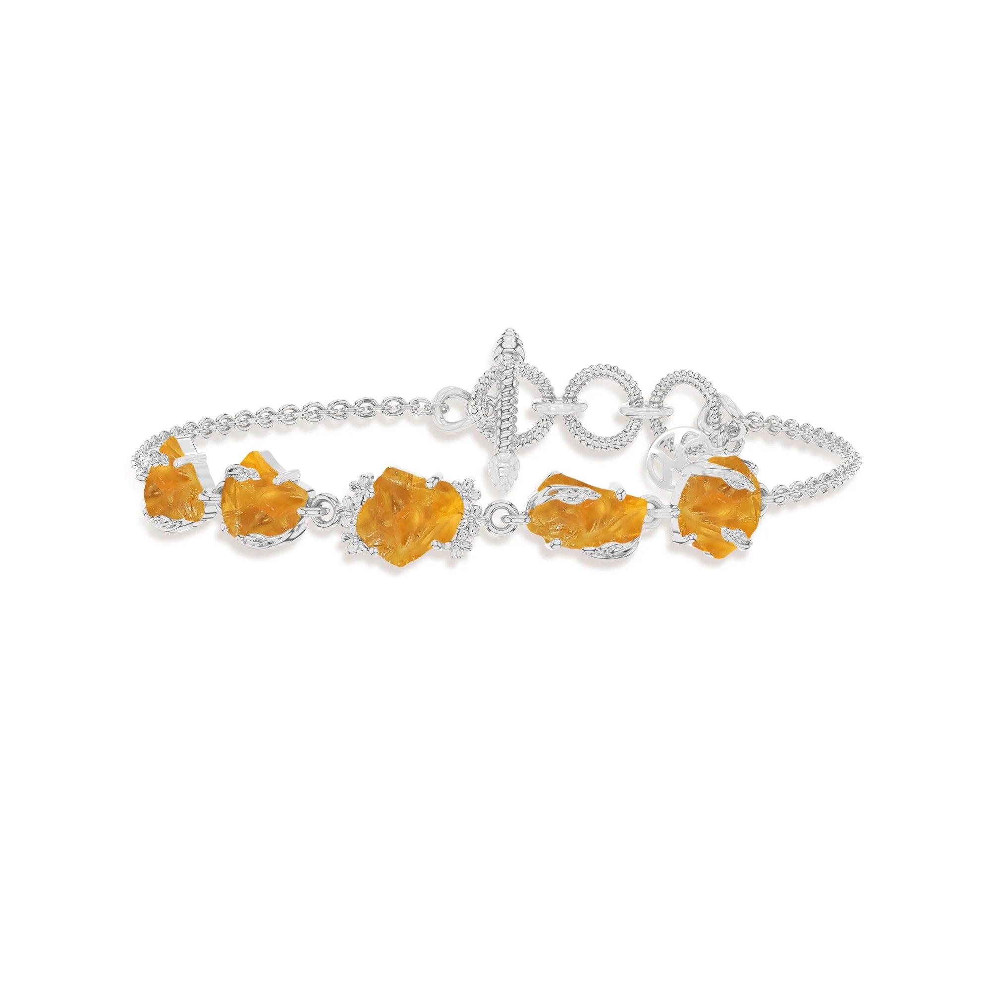 citrine rough bracelet