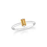 citrine prong-set ring