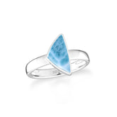larimar bezel-set ring