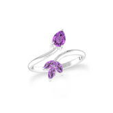 amethyst prong-set ring