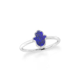 lapis lazuli stackable bezel-set ring