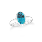 shattuckite bezel-set ring