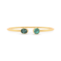 green tourmaline cut bracelet