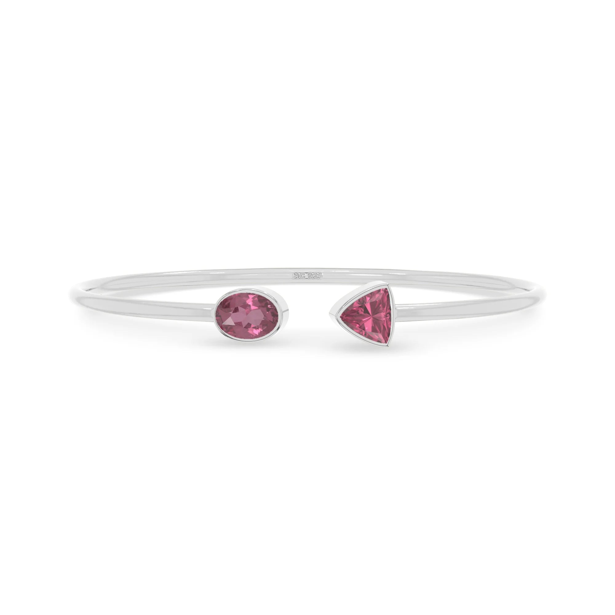 pink tourmaline cut bracelet