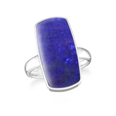 lapis-lazuli bezel-set ring