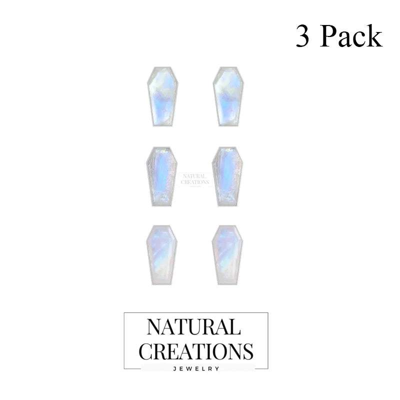 rainbow moonstone earrings