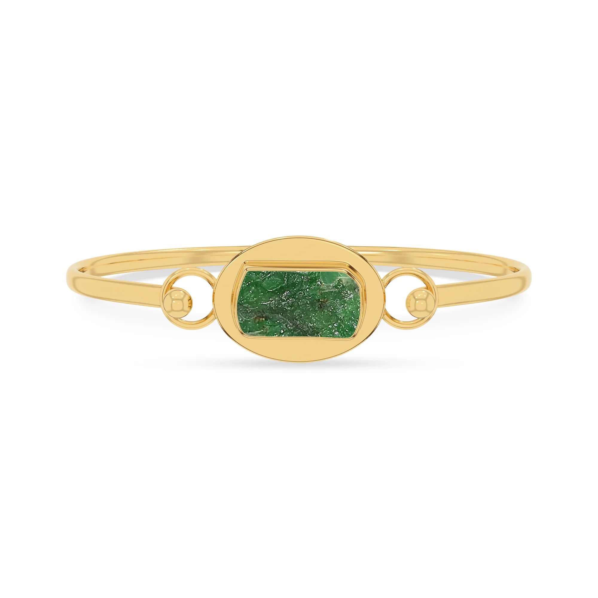 emerald rough bracelet