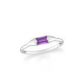 amethyst stackable bezel-set ring