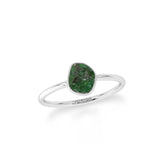 emerald stackable bezel-set ring