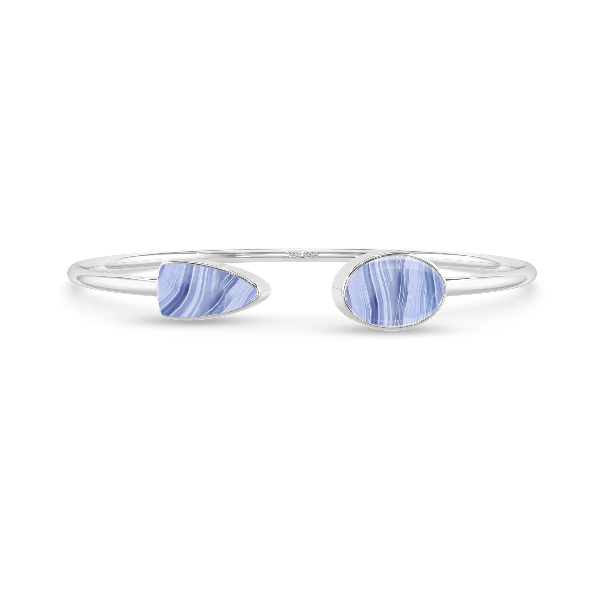 blue lace agate cab bracelet