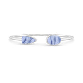 blue lace agate cab bracelet