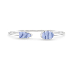 blue lace agate cab bracelet