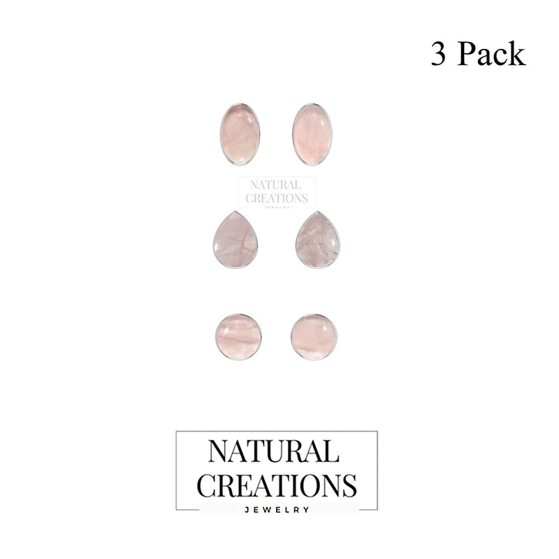 rose quartz earrings