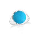 turquoise mens bezel-set ring