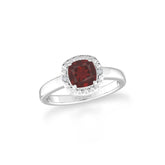 garnet prong-set ring