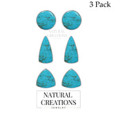 turquoise cab earrings