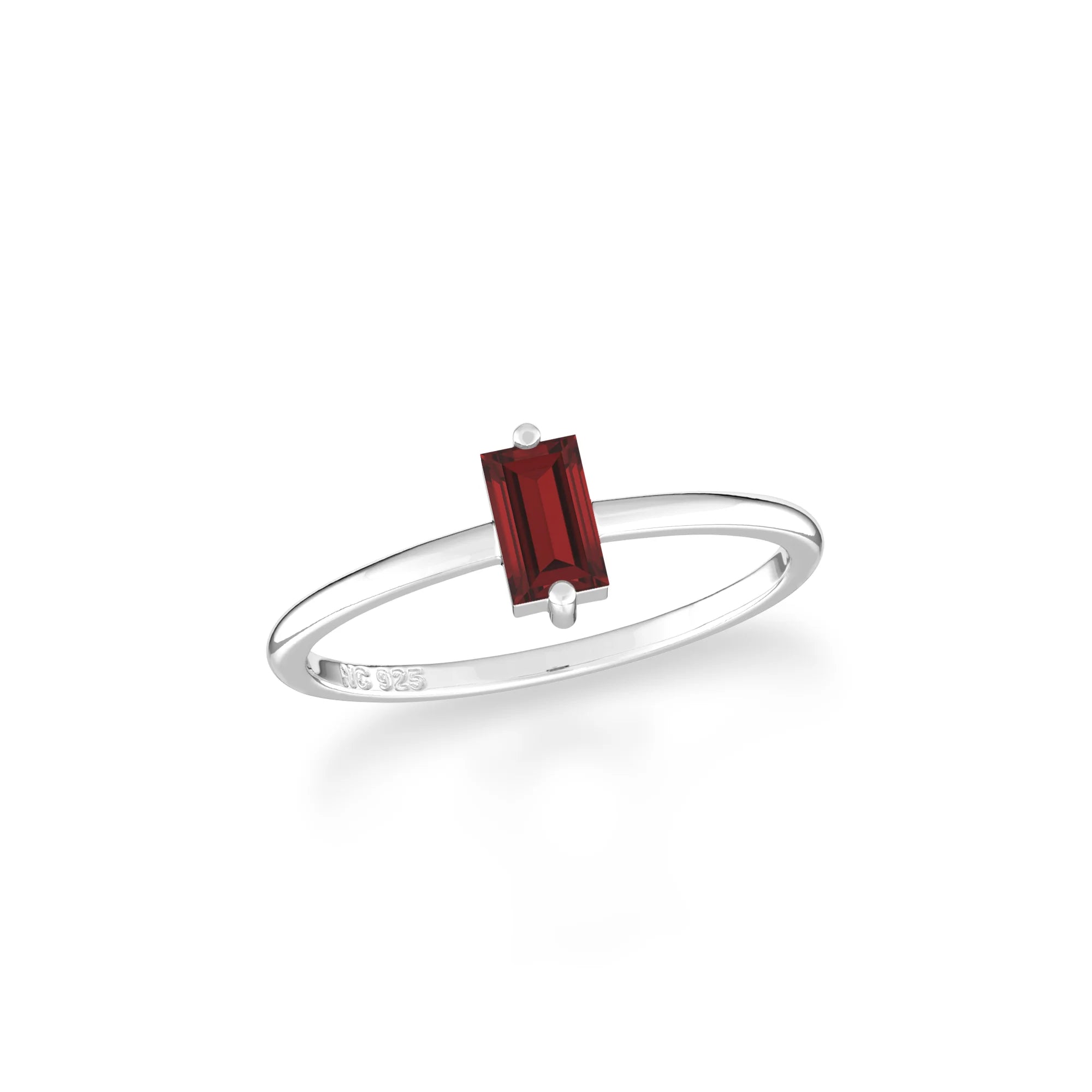 garnet prong-set ring