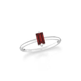 garnet prong-set ring