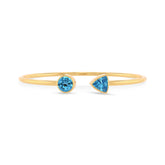 swiss blue topaz cut bracelet