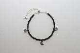 black spinel cut bracelet