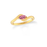 pink tourmaline prong-set ring