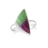 ruby-zoisite bezel-set ring
