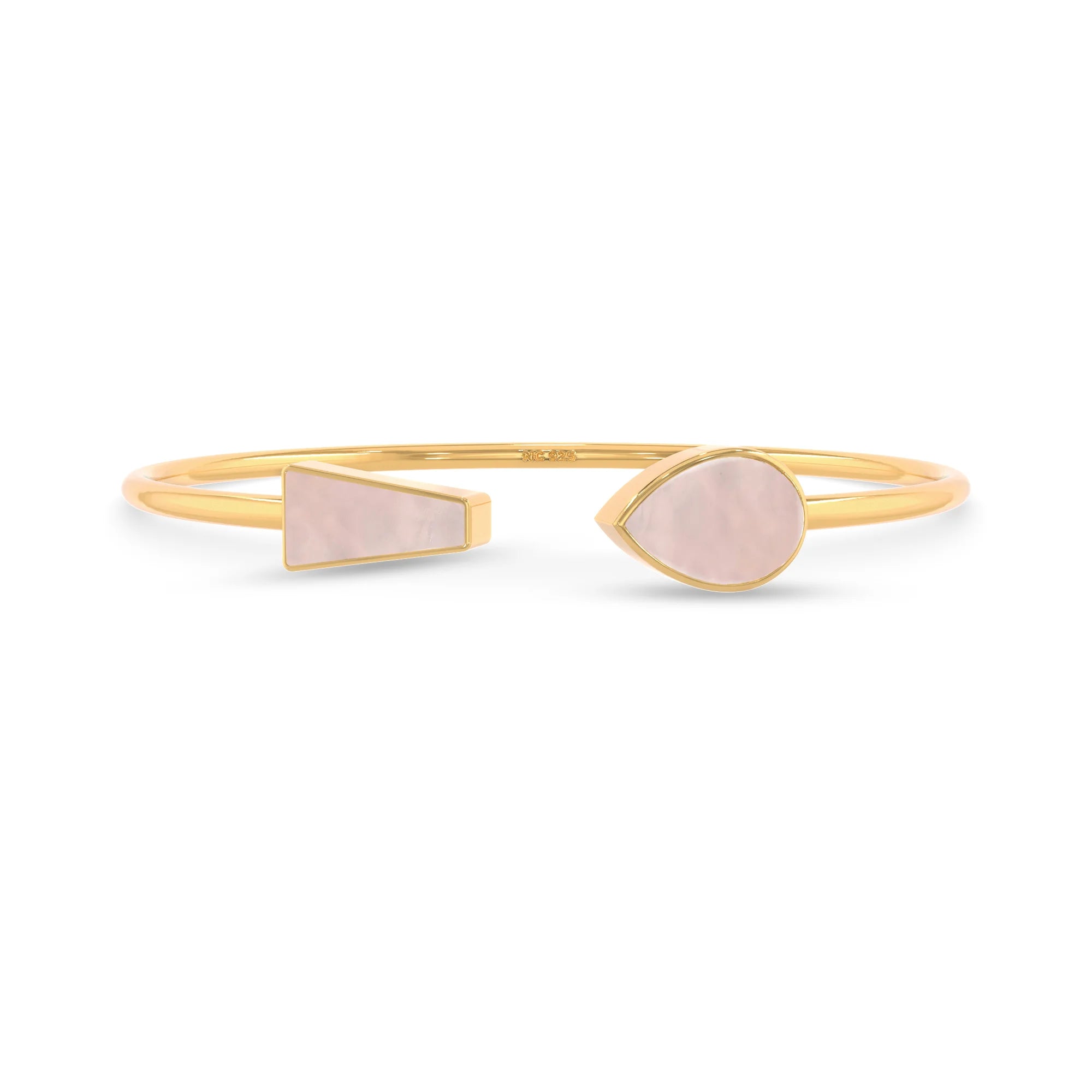 rose quartz cab bracelet