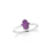amethyst stackable bezel-set ring