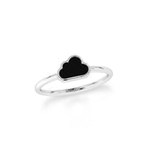 black tourmaline stackable bezel-set ring