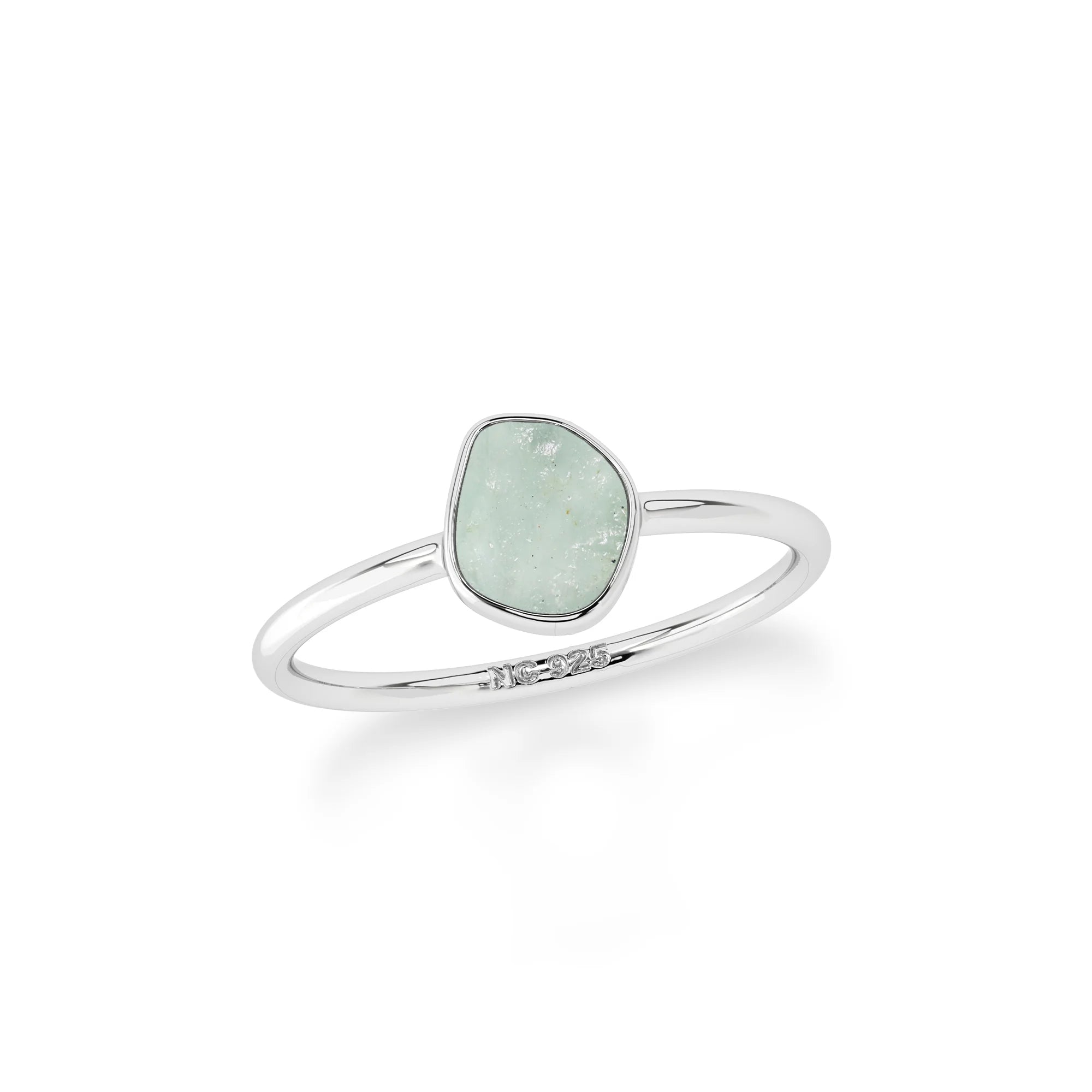 flourite stackable bezel-set ring