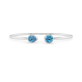 swiss blue topaz cut bracelet