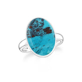 shattuckite bezel-set ring