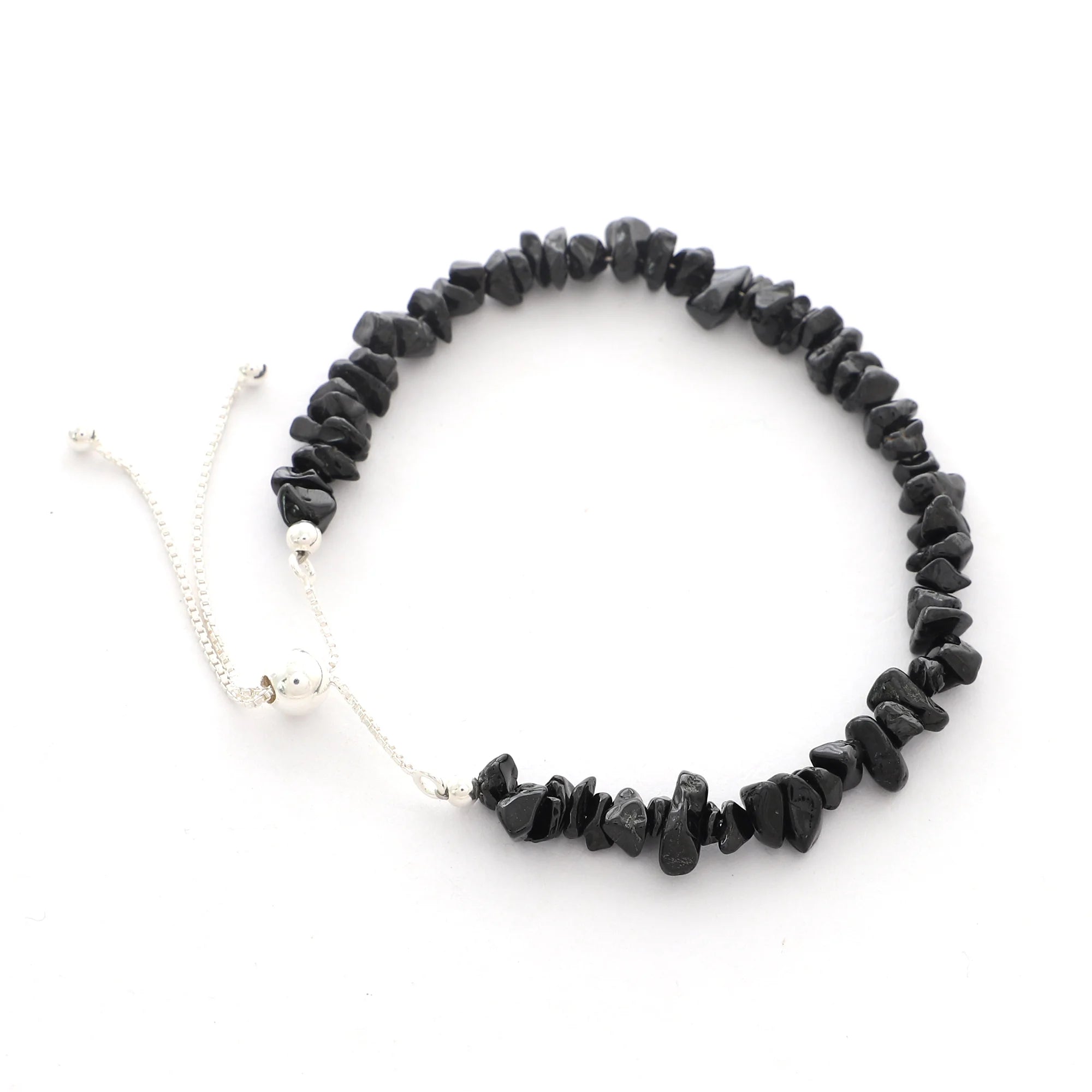 black spinel rough bracelet