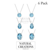 swiss blue topaz pendant