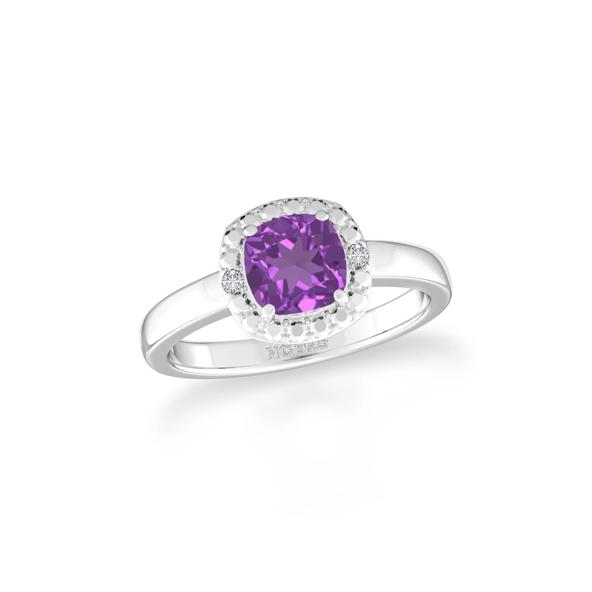 amethyst prong-set ring