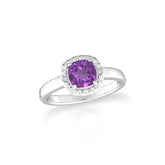 amethyst prong-set ring