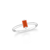 carnelian prong-set ring