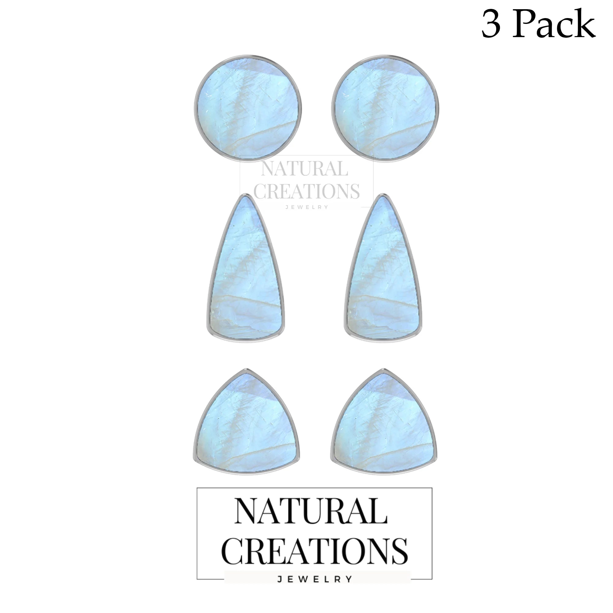 rainbow moonstone cab earrings