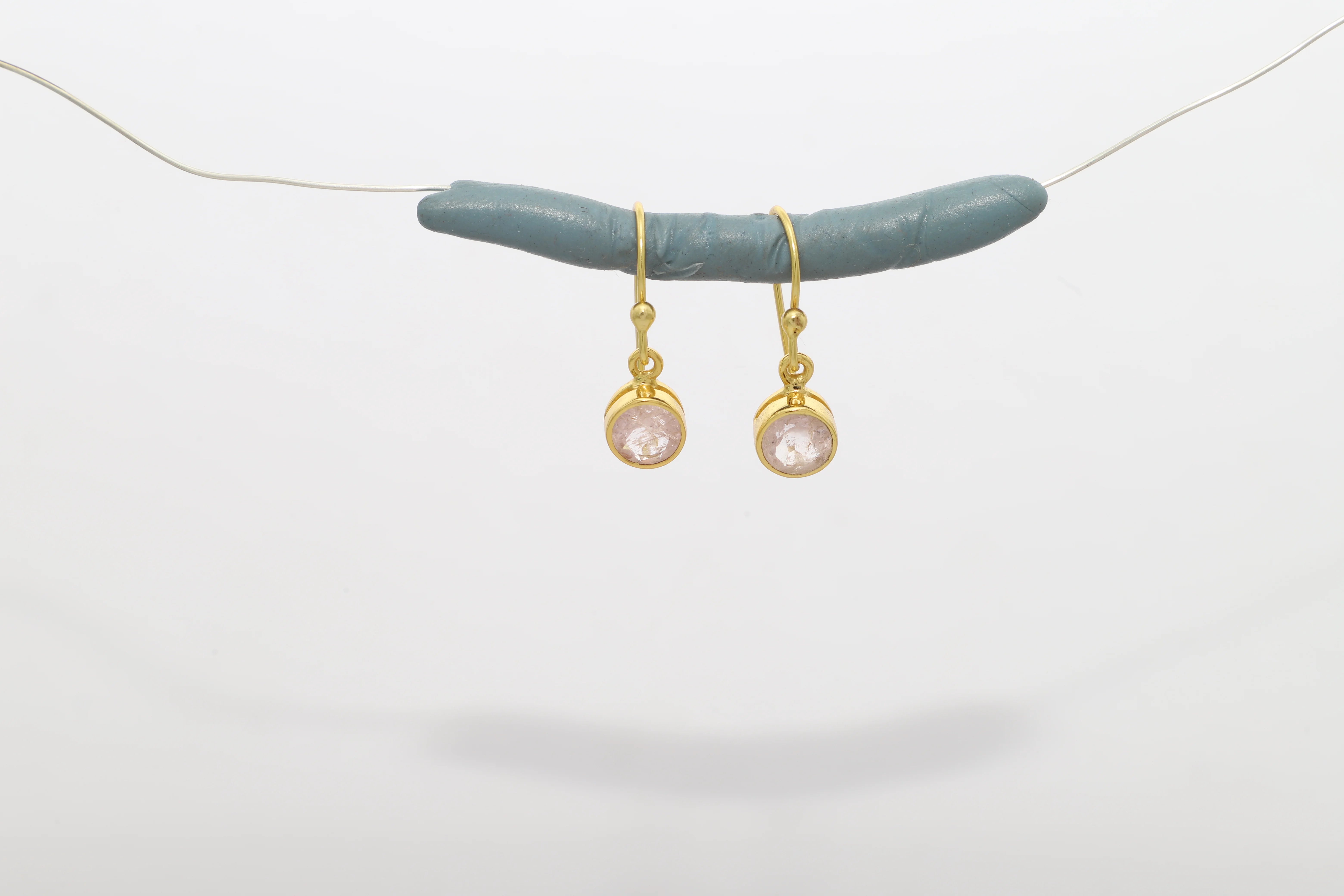 morganite cut earrings