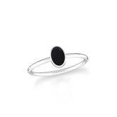 shungite bezel-set ring
