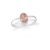 morganite bezel-set ring