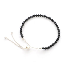 black spinel cut bracelet